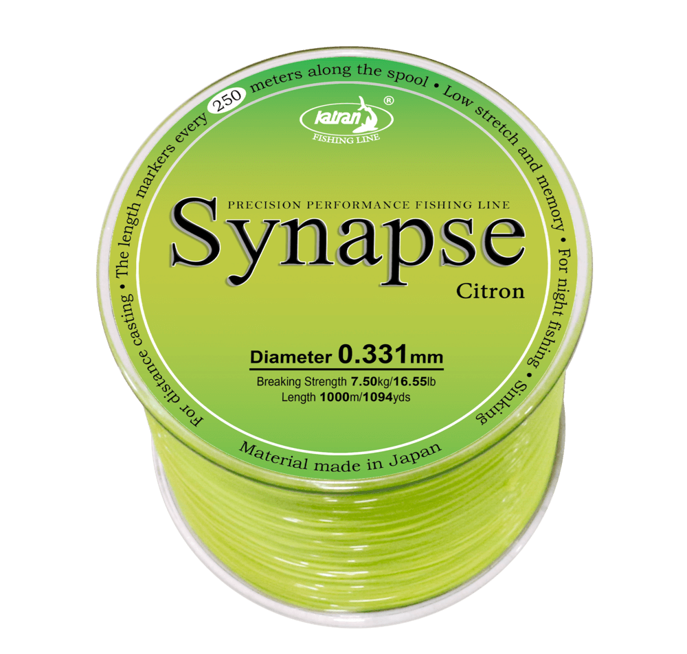 Hilo Katran Synapse Citron 0,33 mm 1000 m - Tienda Carpfishing
