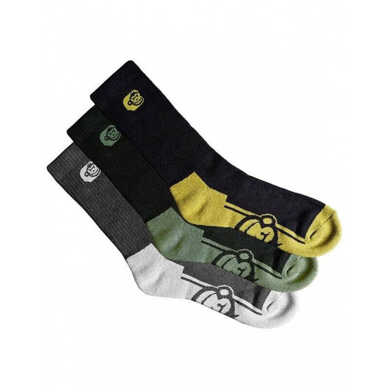 Pack 3 Calcetines Ridge Monkey Apearel Crew Talla 43-46 - Tienda Carpfishing