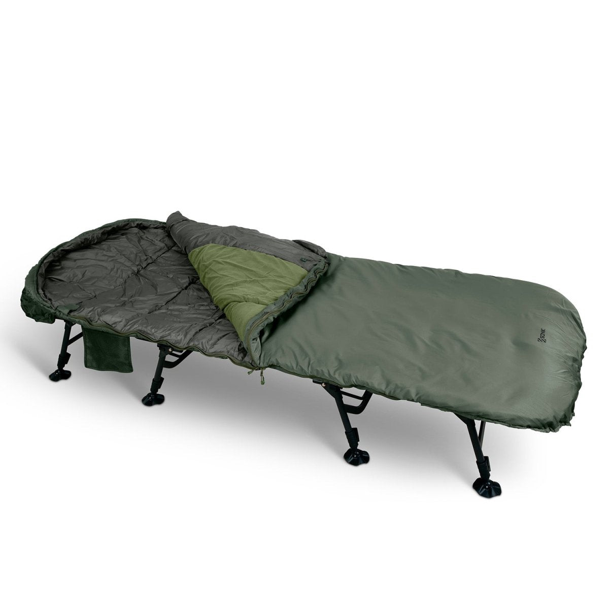 Bed Chair con saco de dormir Sonik Bank - Tek 5 estaciones ancho - Tienda Carpfishing