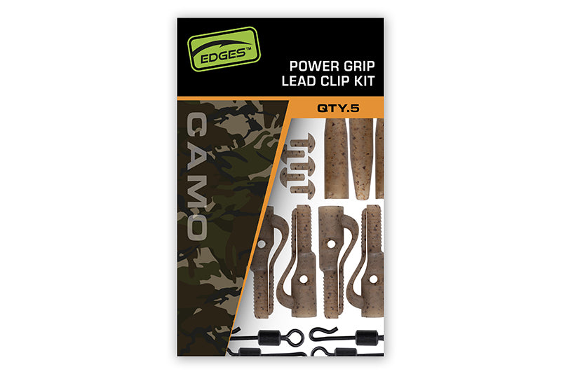 Material de montaje Fox Edges Camo Power Grip Lead Clip Kit