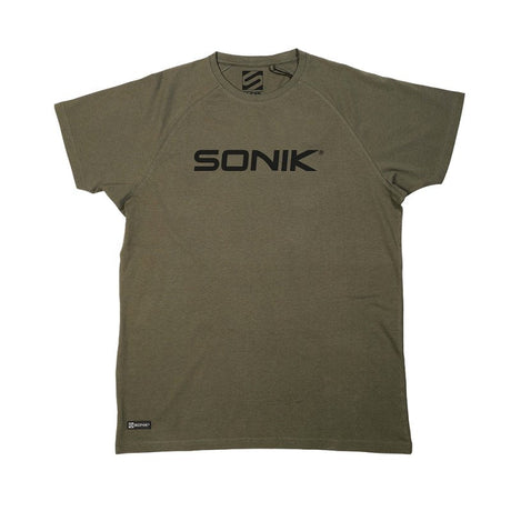 Camiseta Sonik Raglan Verde - Tienda Carpfishing