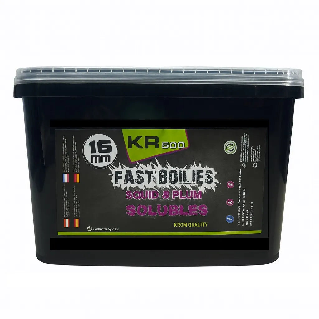 Boilies Solubile Krom Quality KR500 Squid & Plum 16mm 5KG