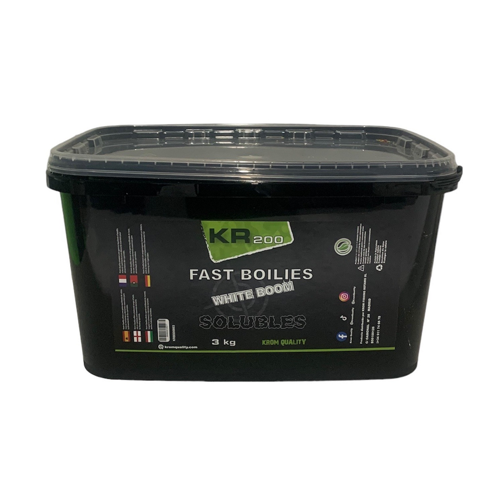 Boilies Solubile Krom Quality KR200 White Boom 20mm 3KG