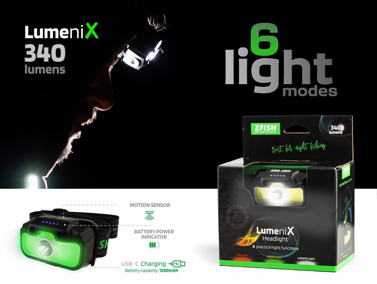 Linterna frontal Zfish Lumenix - Tienda Carpfishing