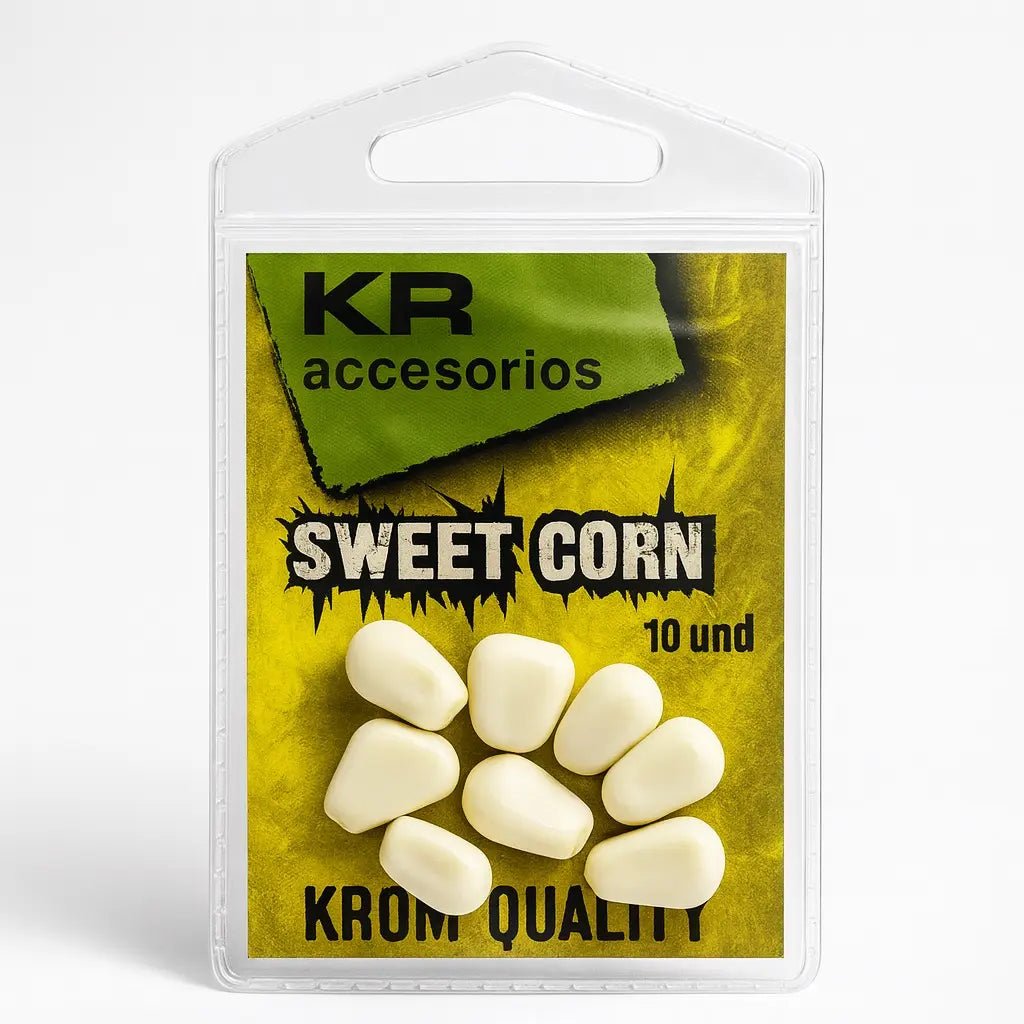 Maiz Artificial Krom Quality Artificial Blanco - Tienda Carpfishing