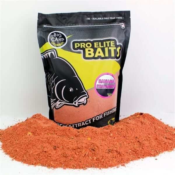 Engodo Pro Elite Baits Banana Strawberry 1,8 Kg - Tienda Carpfishing