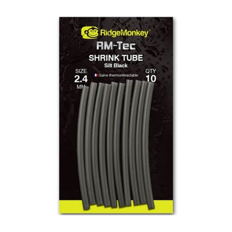 Shrink tube Ridge Monkey Negro 2,4 mm - Tienda Carpfishing