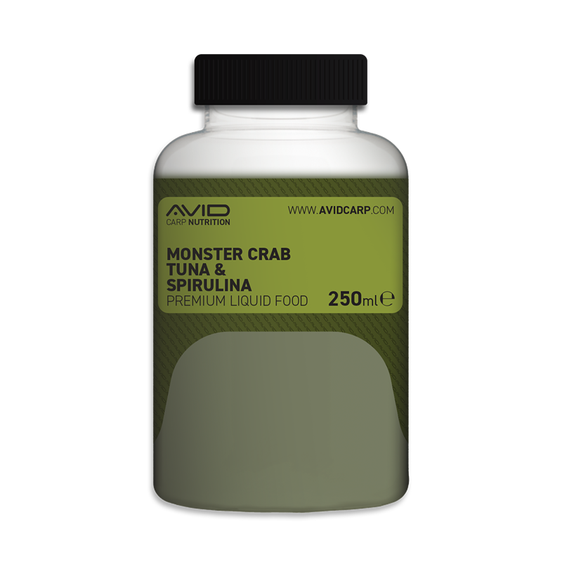 Additivo liquido Avid Carp Premium Monster Crab-Tonno e Spirulina