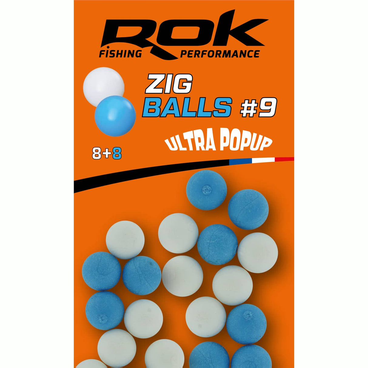 Boiler galleggiante Rok Fishing Zig Ball Bianco/Blu 9