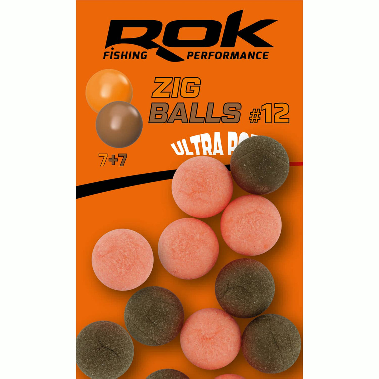 Boiler galleggiante Rok Fishing Zig Ball Arancione/Marrone 12