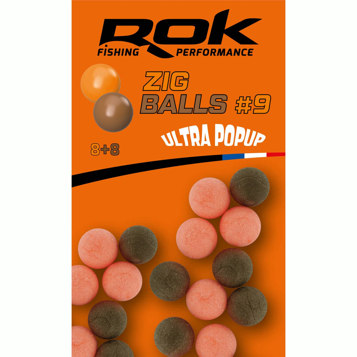 Boiler galleggiante Rok Fishing Zig Ball Arancione/Marrone 9