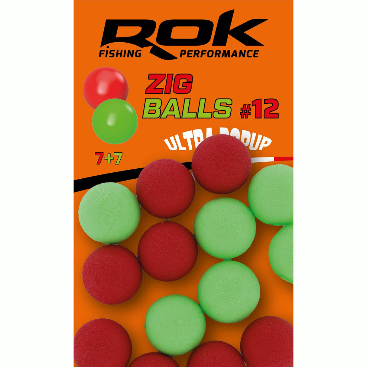 Boiler galleggiante Rok Fishing Zig Ball rosso/verde 12