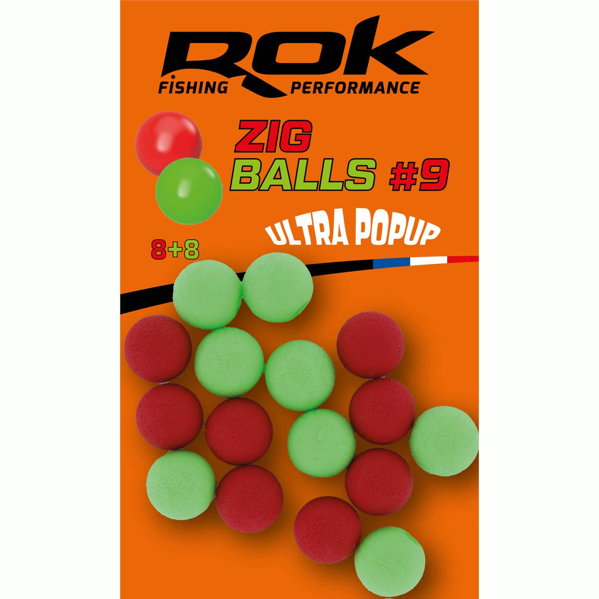 Boiler galleggiante Rok Fishing Zig Ball rosso/verde 9
