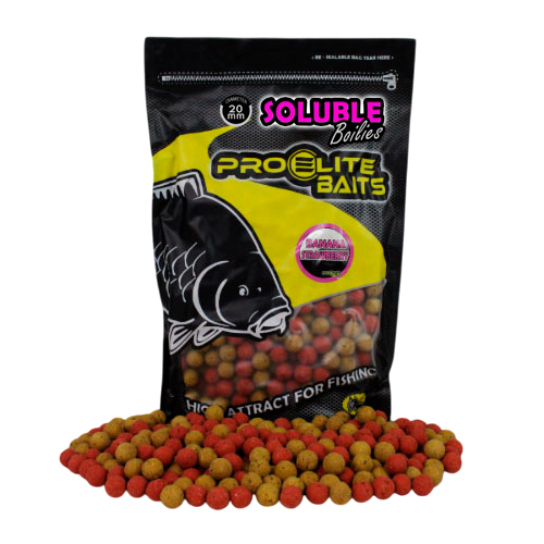 Boilies Solubili Pro Elite Baits Banana Strawberry 20 mm 3,5 Kg