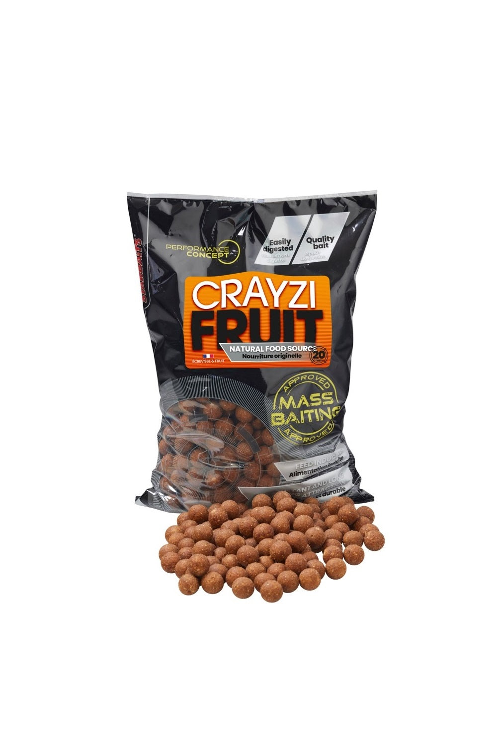 Boilies Starbaits Adescamento di massa Crayzi Fruit - 20 mm 3 kg