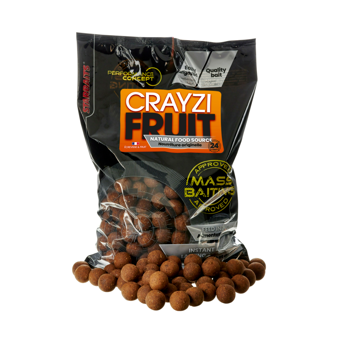 Boilies Starbaits Adescamento di massa Crayzi Fruit - 24 mm 3 kg