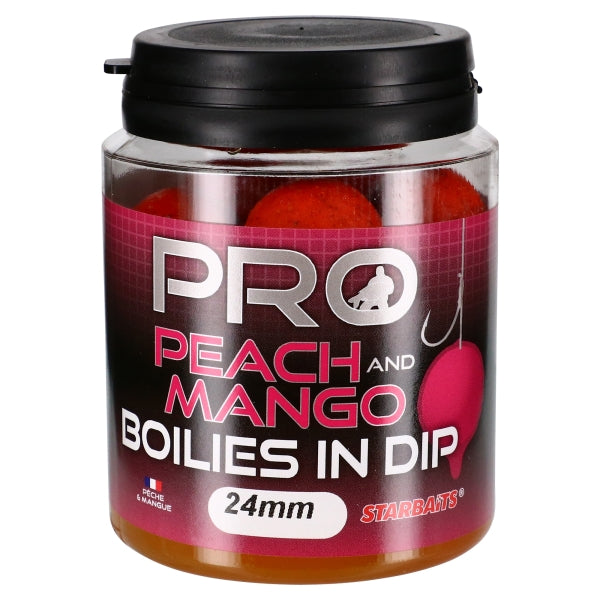 Boilies in Dip Starbaits Probiotic Peach Maniglia 24 mm