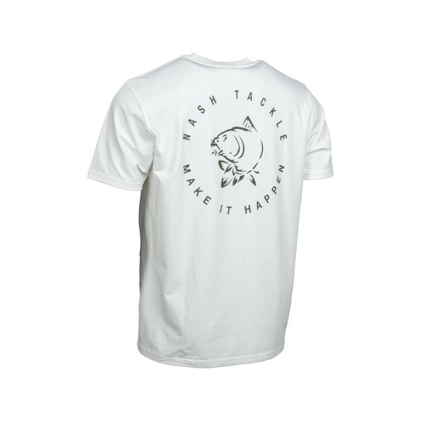Maglietta Nash Make It Happen Carp Logo Bianco