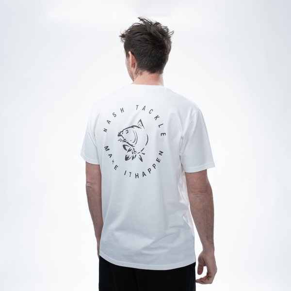 Maglietta Nash Make It Happen Carp Logo Bianco