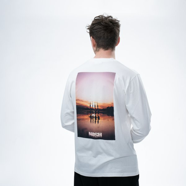 Maglietta Nash Make It Happen Sunset White manica lunga