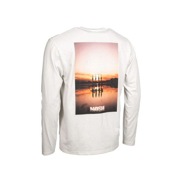 Maglietta Nash Make It Happen Sunset White manica lunga
