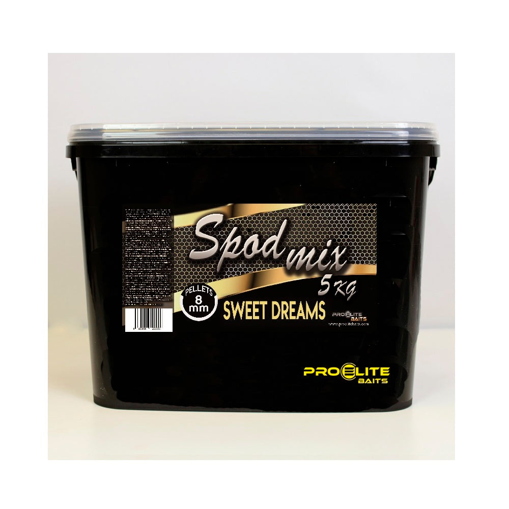 Secchio Pellets Spod Mix Pro Elite Baits Gold Sweet Dreams 8 mm 5 kg
