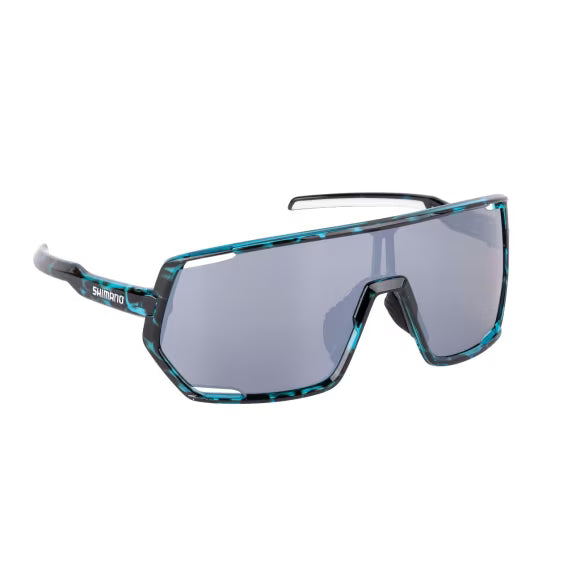 Occhiali da sole polarizzati Shimano Lesath Carey blu e argento