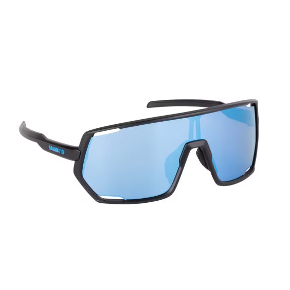 Occhiali da sole polarizzati Shimano Lesath nero opaco e blu