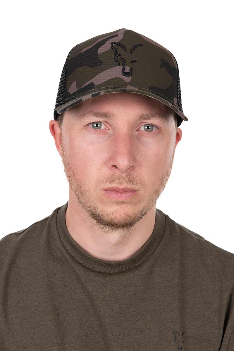 Gorra Fox Trucker Nero-camoscio