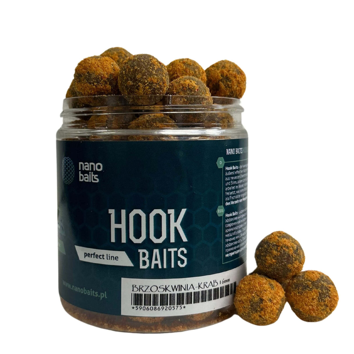 Hard Hook Baits Nano Baits Peach-Granchio 18 mm