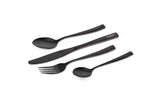 Set di posate Fox {{90bb6f488e1942feececc6697a92b6}} acciaio inox nero