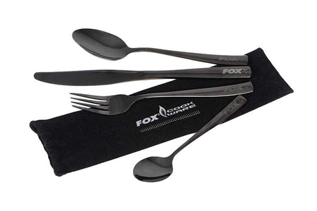 Set di posate Fox {{90bb6f488e1942feececc6697a92b6}} acciaio inox nero