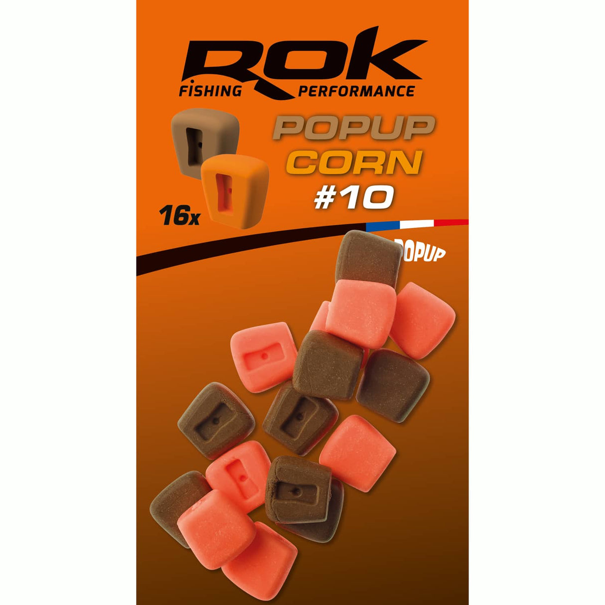 Mais Pop up Rok Fishing Arancione/marrone 10