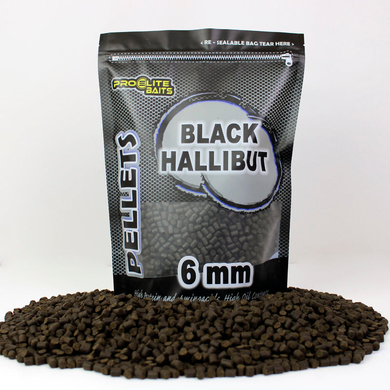 Micro Pellets Pro Elite Baits Ippoglosso nero 6 mm