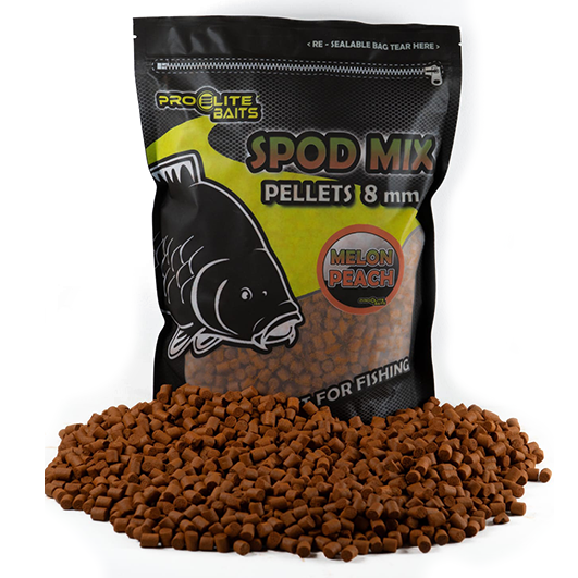 Pellets Spod Mix Pro Elite Baits Melone & Peach 8 mm