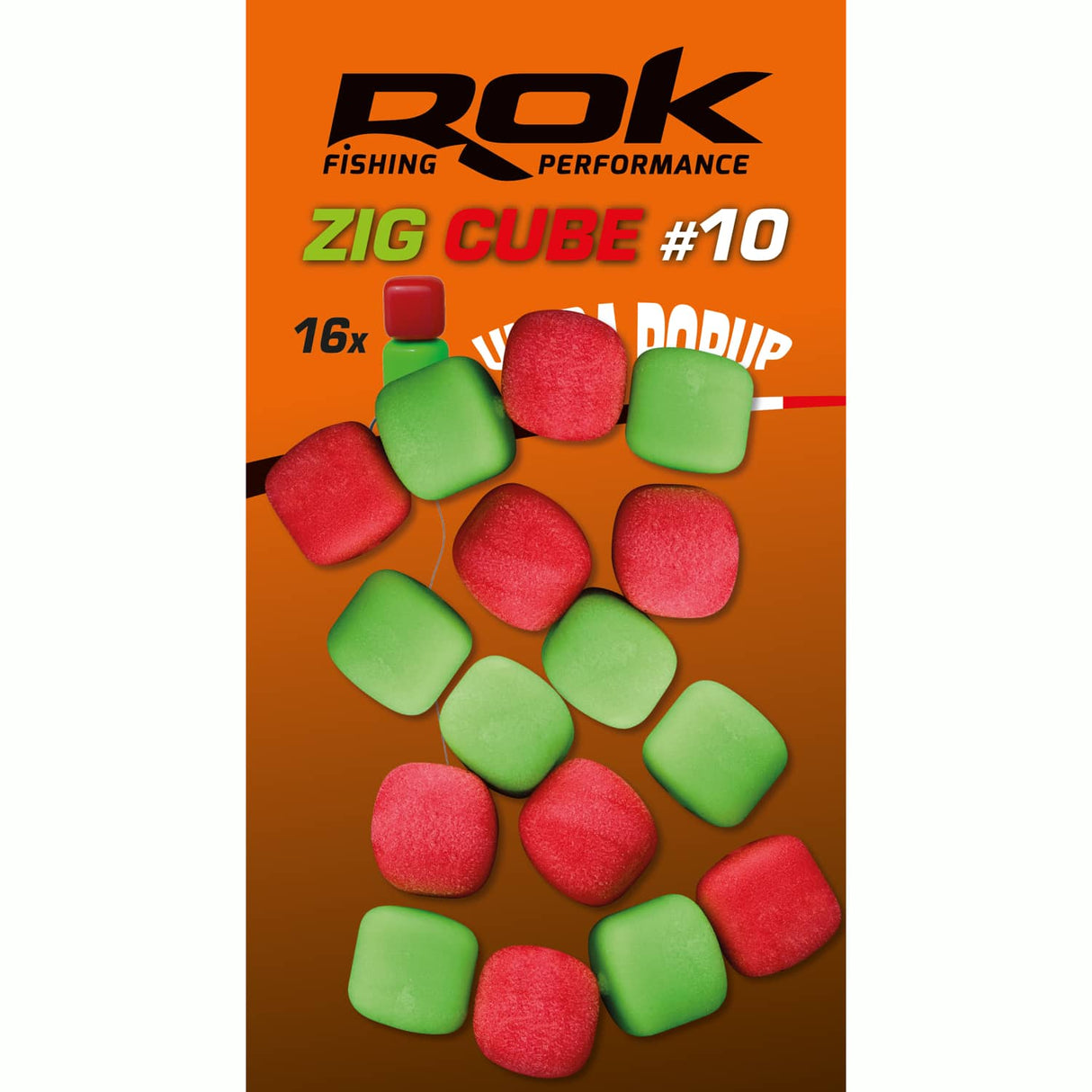 Pop up Cubo Zig Rok Fishing Rosso/verde 10
