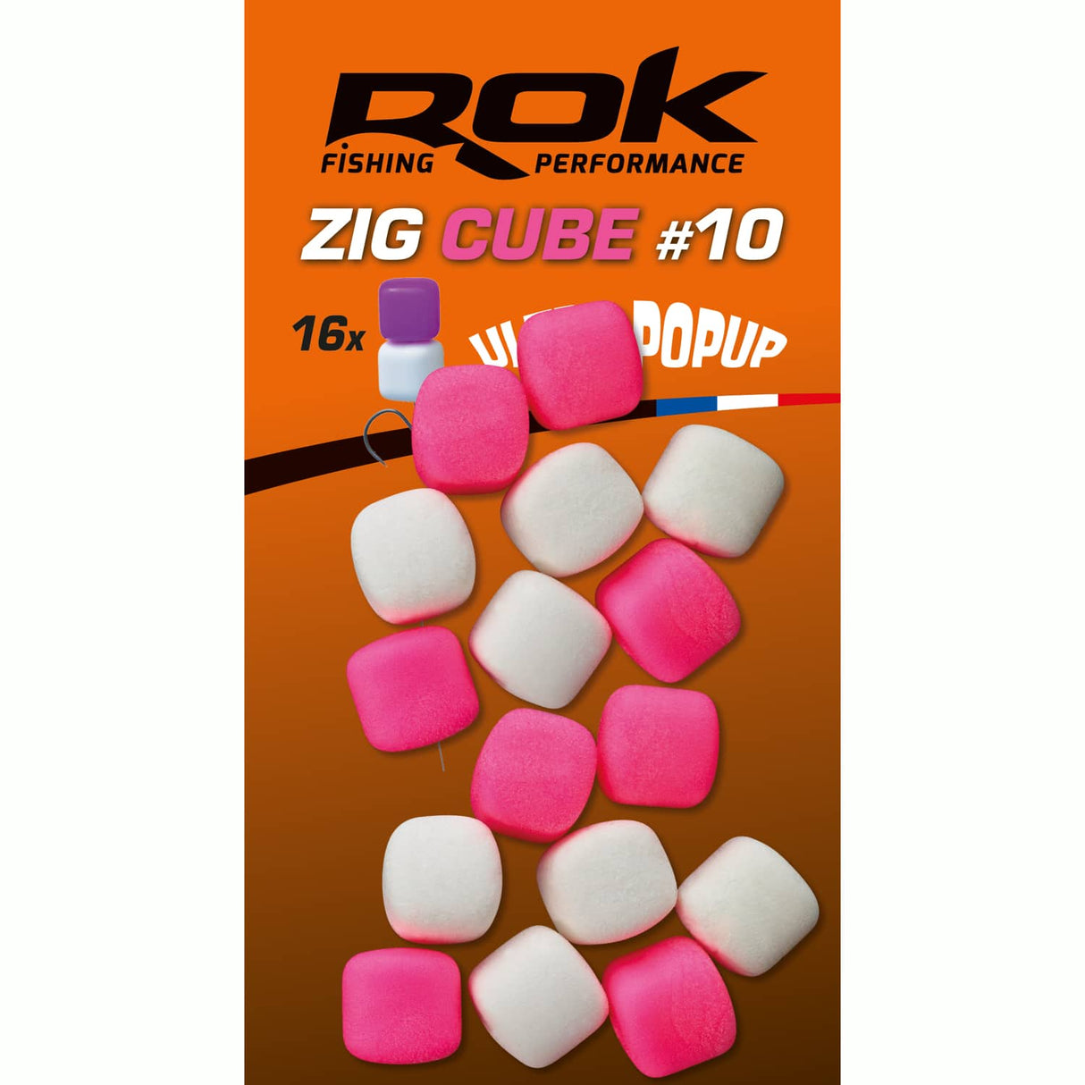 Pop up Cubo Zig Rok Fishing Rosa/Bianco 10