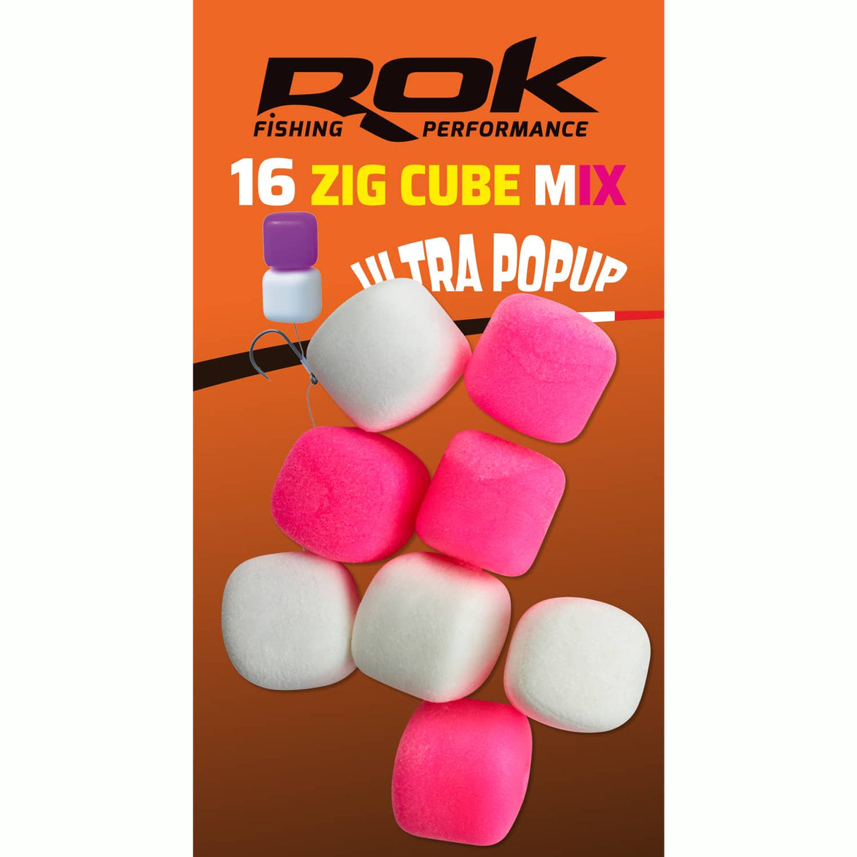 Pop up Cubo Zig Rok Fishing Rosa/Bianco 12