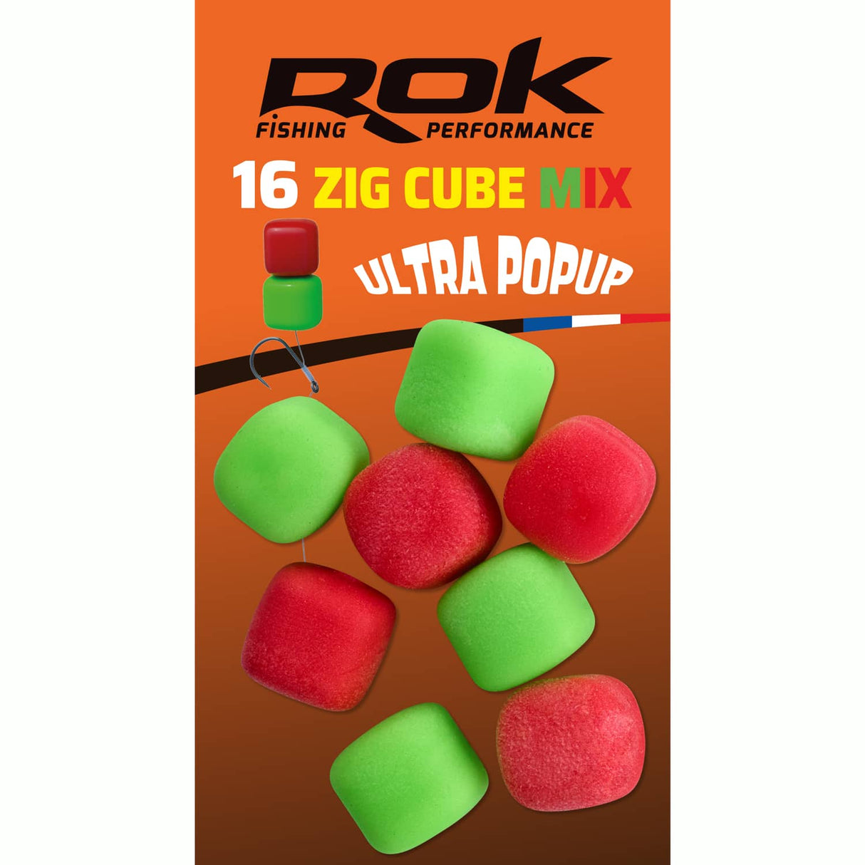 Pop up Cubo Zig Rok Fishing Verde/Rosso 12