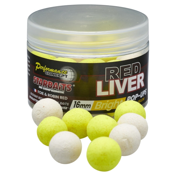 Pop ups Starbaits Red Liver Luminoso 16 mm