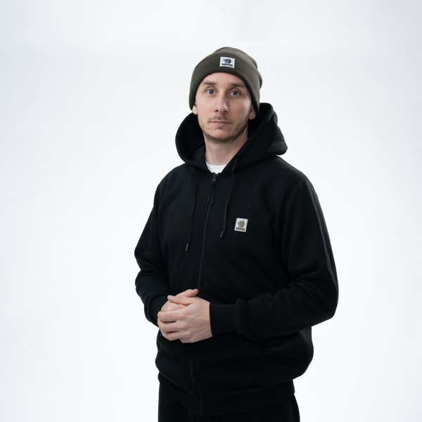 Felpa Nash Make It Happen con zip Nero