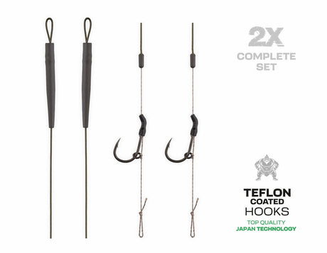 Anzuelos montados Zfish Skin Tungsten Rig - Tienda Carpfishing