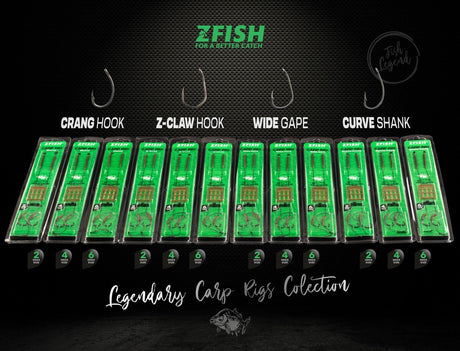 Anzuelos montados Zfish Wide Gape - Tienda Carpfishing