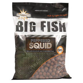 Boilies Dynamite Baits Big Fish Peppered Squid 20 mm - Tienda Carpfishing