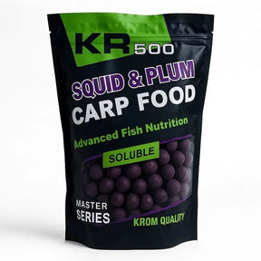 Boilies Solubles Krom Quality KR500 Squid & Plum 16 mm 800G - Tienda Carpfishing