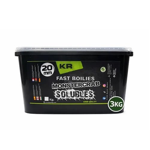 Boilies Solubles Krom Quality KR600 Monster Crab 20 mm 3KG - Tienda Carpfishing