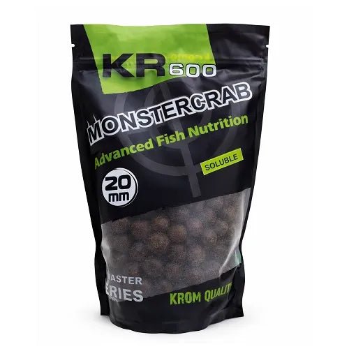 Boilies Solubles Krom Quality KR600 Monster Crab 20 mm 800G - Tienda Carpfishing