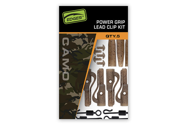 Material de montaje Fox Edges Camo Power Grip Lead Clip Kit