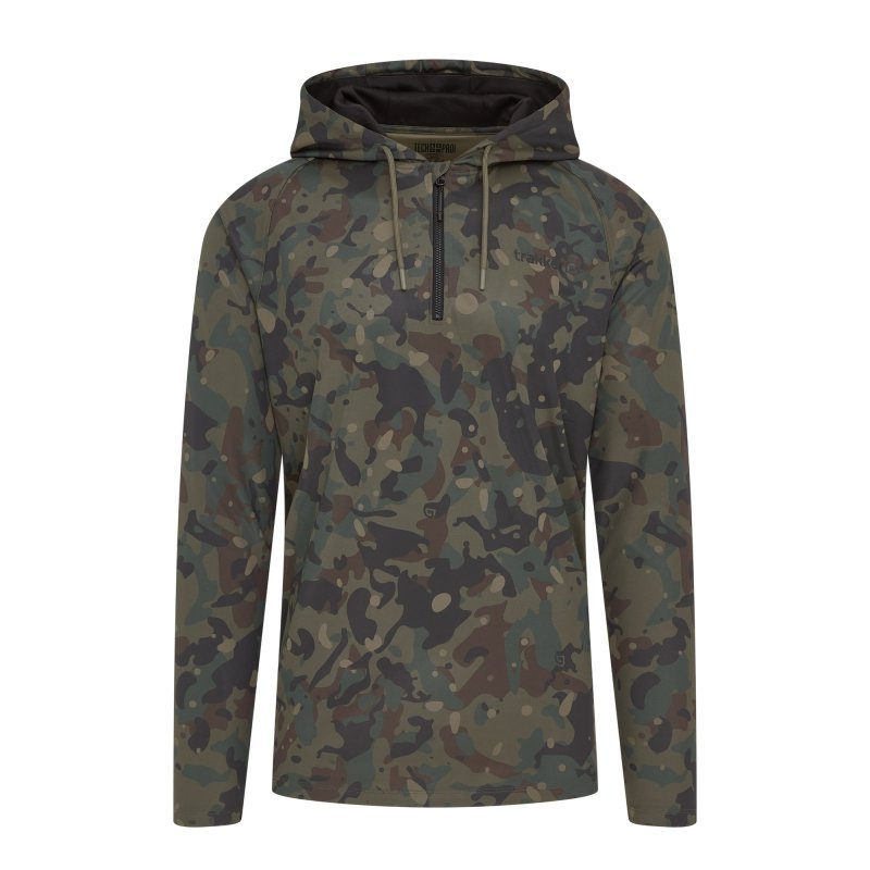Camiseta técnica con capucha UV Trakker Techpro Camo - Tienda Carpfishing