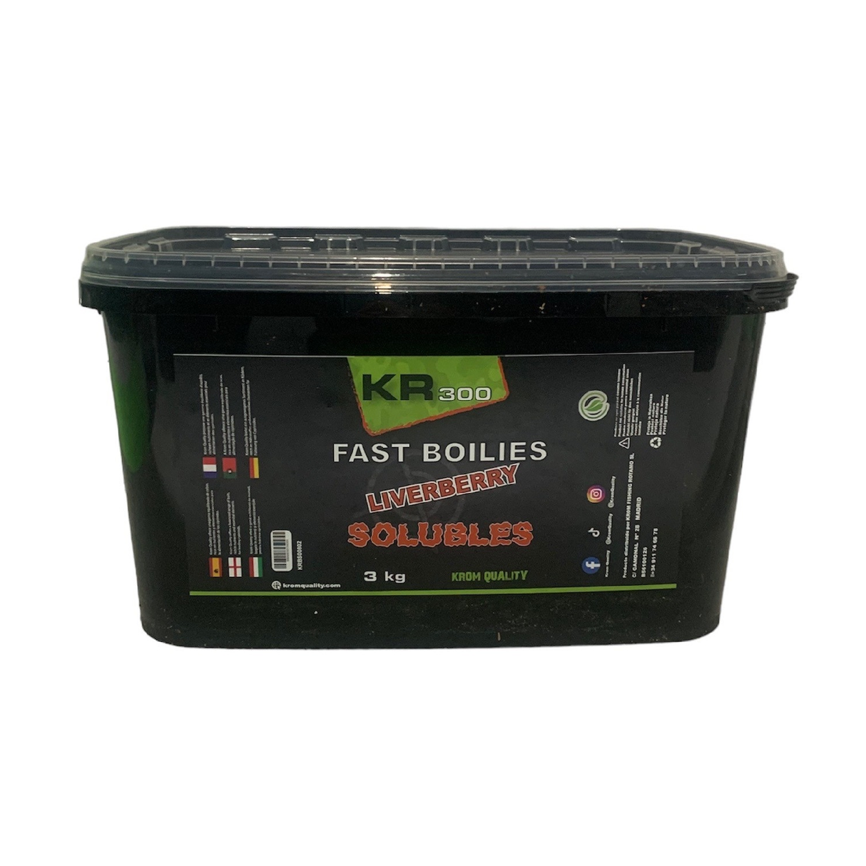 Boilies Solubile Krom Quality KR300 LiverBerry 20mm 3KG
